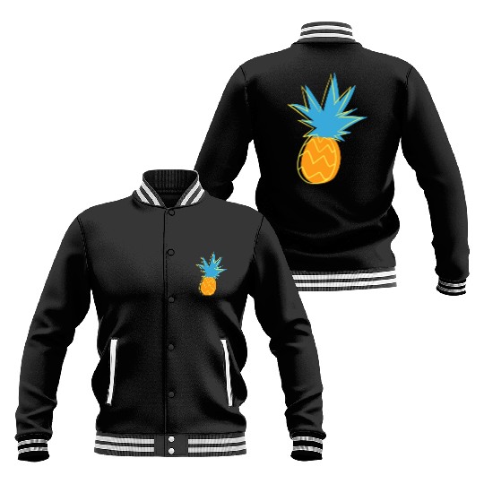 Neon Pop Art Pineapple Frenzy tumblr Baseball Jackets