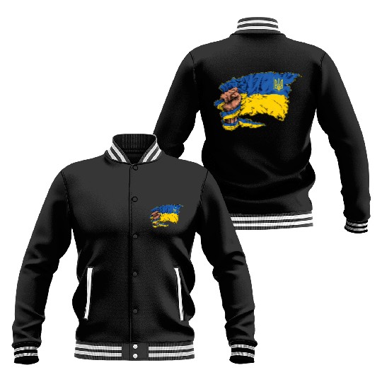Ukraine Ukrainian Flag Pride Ukraine Flag Symbol Baseball Jackets