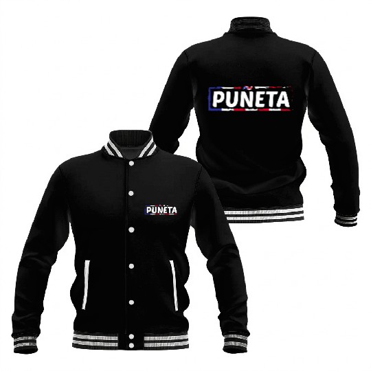 Patriotic Puerto Rico Puneta Flag Baseball Jackets