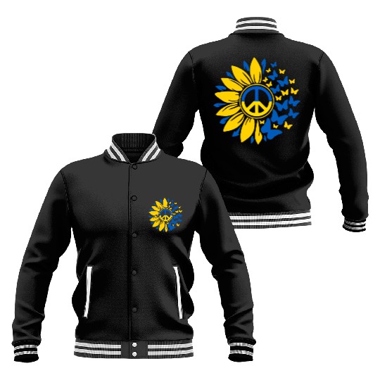Sunflower Ukraine Ukrainian Flag Ukraine Flag Prid Baseball Jackets