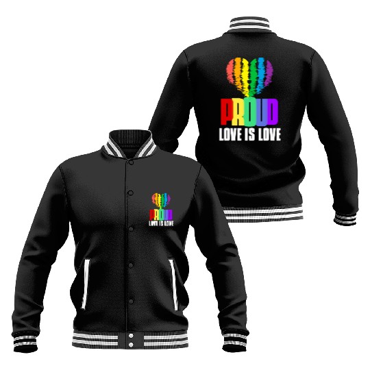 Love is Love Baseball Jackets Equality Human Rights Proud