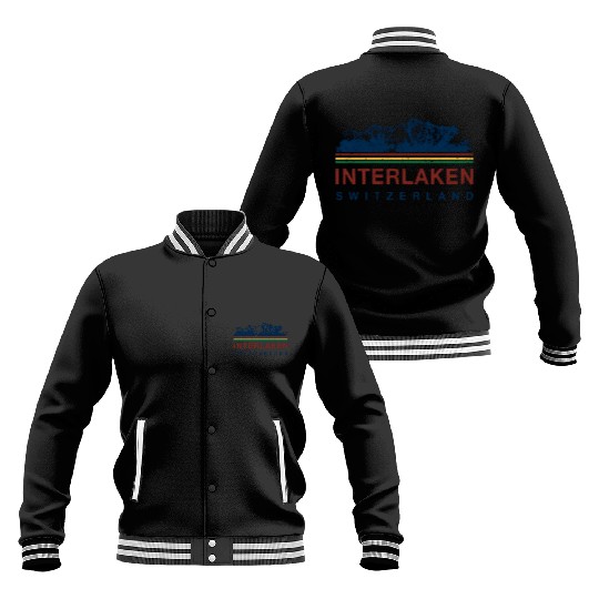 Switzerland Interlaken Swiss Mountain Climbing Baseball Jackets