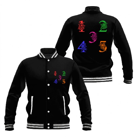 Fun Numbers, Numbers Baseball Jackets for kids and adults