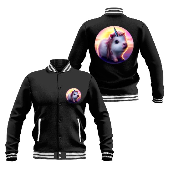 Guinea pig unicorn Baseball Jackets