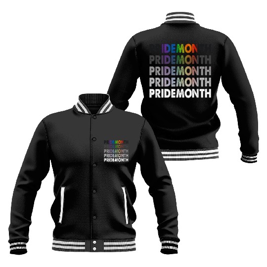Funny Pride Month Demon LGBT Gay Pride Month Baseball Jackets