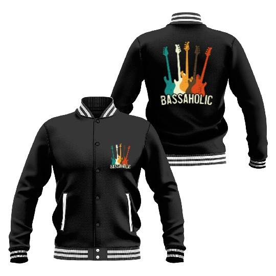 Bass Guitar Player Bassaholic Bass Player Baseball Jackets