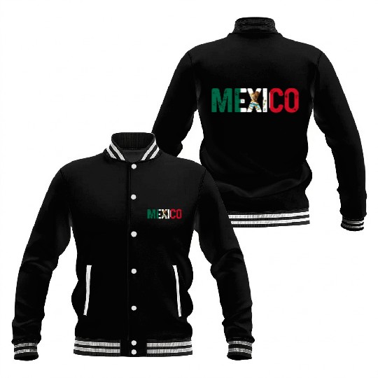 Mexico Mexican Flag Pride Baseball Jackets