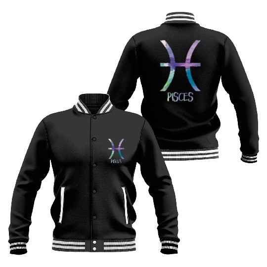 Pisces Zodiac Symbol Astrology Fish Water Sign Baseball Jackets