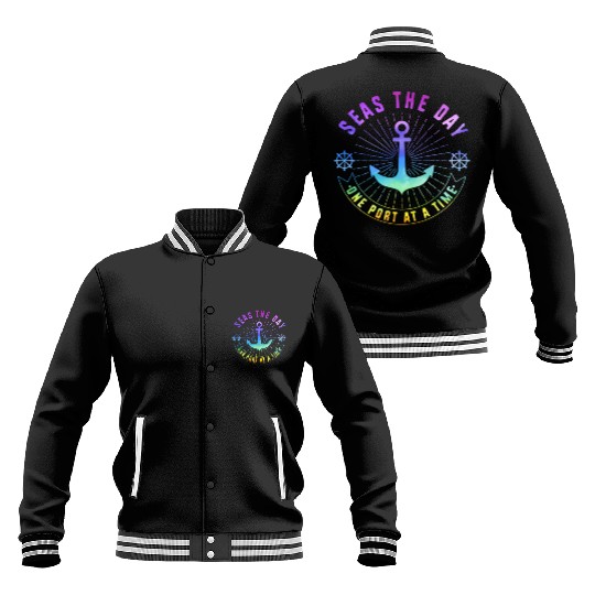 Cruise Seas The Day Family Vacation Baseball Jackets