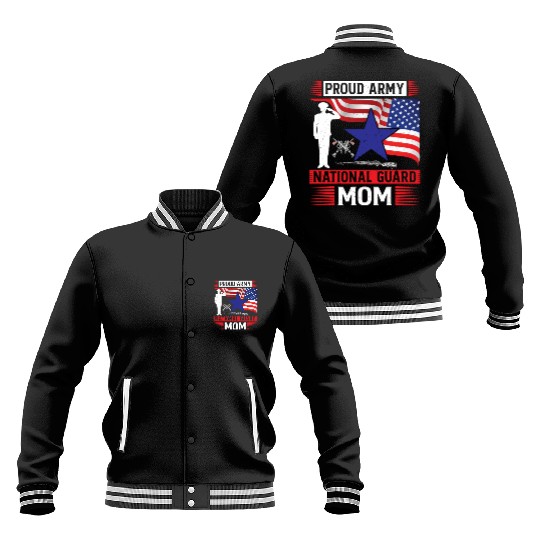 Proud Army National Guard Mom Baseball Jackets