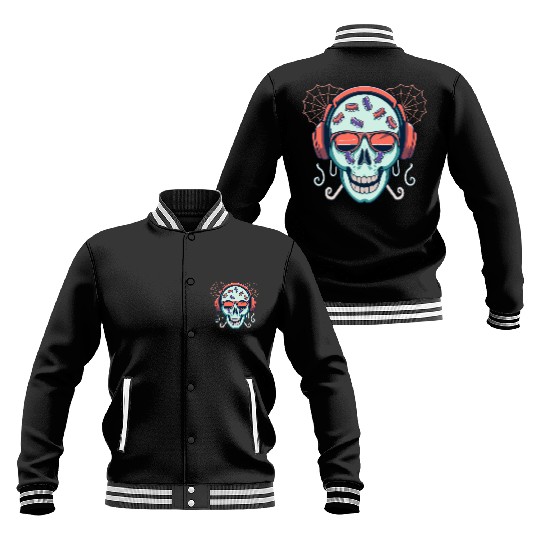 Skull Candy Halloween For Music Baseball Jackets