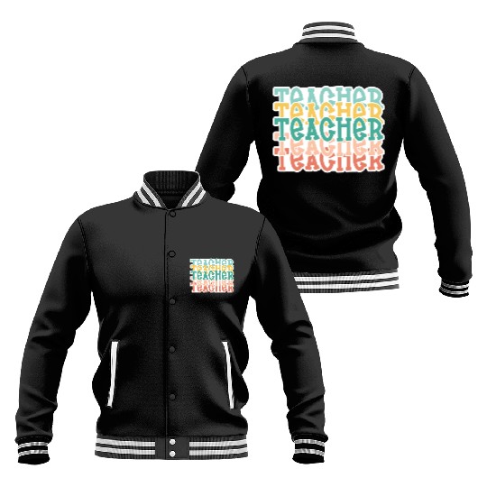 Teacher Stacked Baseball Jackets