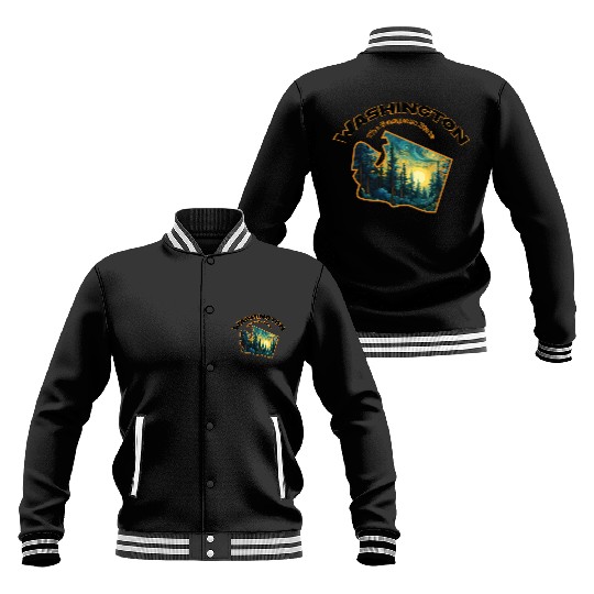 Washington Wildlife - evergreen Baseball Jackets