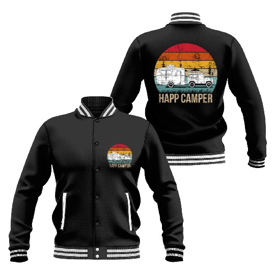 Happy Camper Baseball Jackets