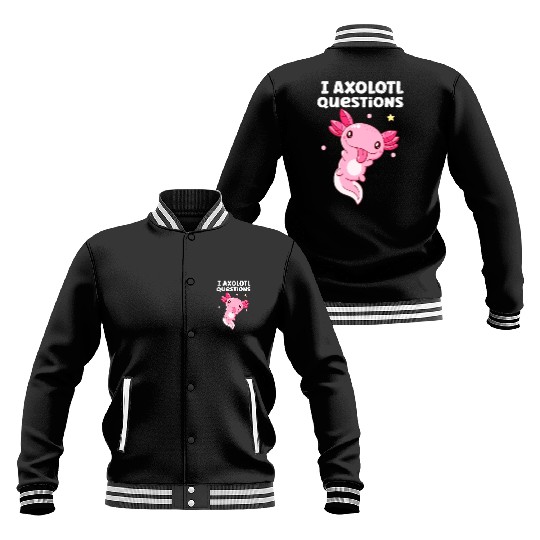 I Axolotl Questions Axolotl funny Axolotl Retro Baseball Jackets