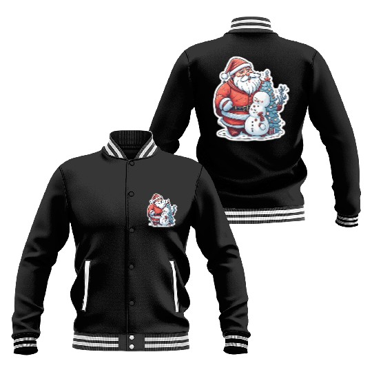 Cheerful Holidays Await: Explore Our Santa Baseball Jackets