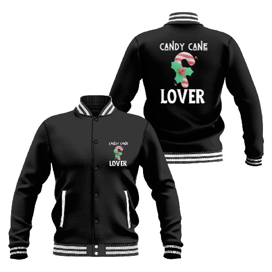 Candy Cane Lover Christmas Peppermint Candy Canes Baseball Jackets