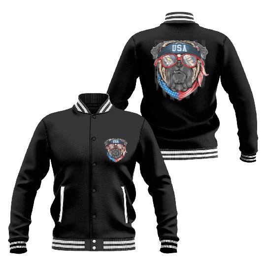 Patriotic Pooch - American Spirit Dog Baseball Jackets