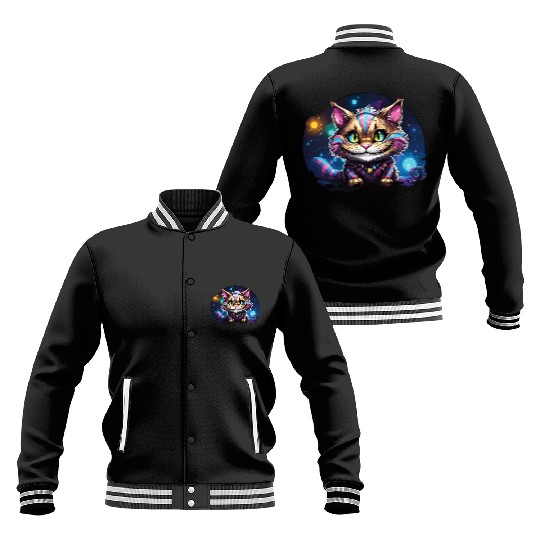 Fantasy Cheshire Cat Smile, Alice in Wonderland Baseball Jackets