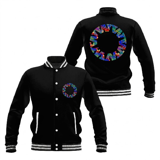 English-W alphabet black font letters Baseball Jackets