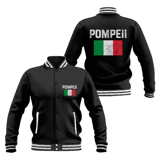 Pompeii Flag Italy Geology Baseball Jackets