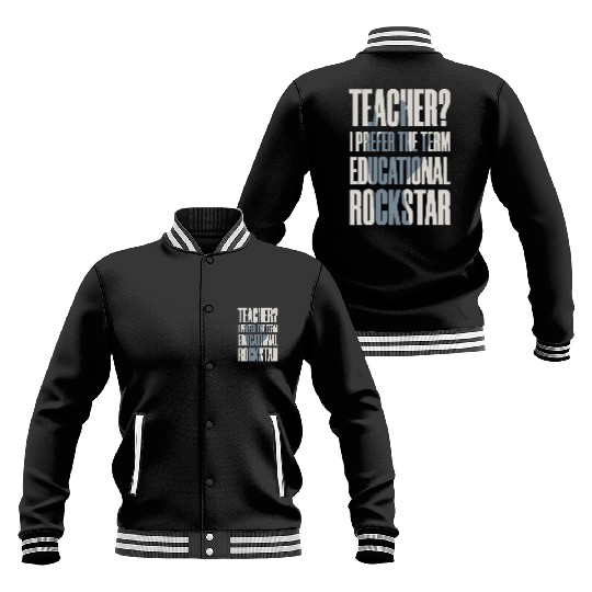Funny Music Teacher - Educational Rockstar Baseball Jackets