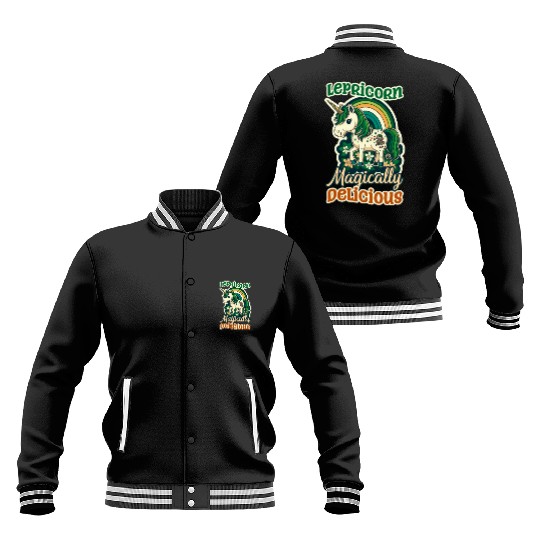 Irish Unicorn St Patricks Lepricorn Delicious Baseball Jackets