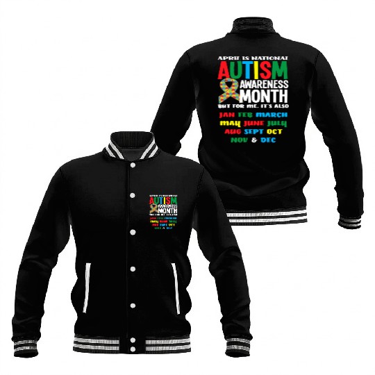 April National Autism Month Autism Awareness Baseball Jackets