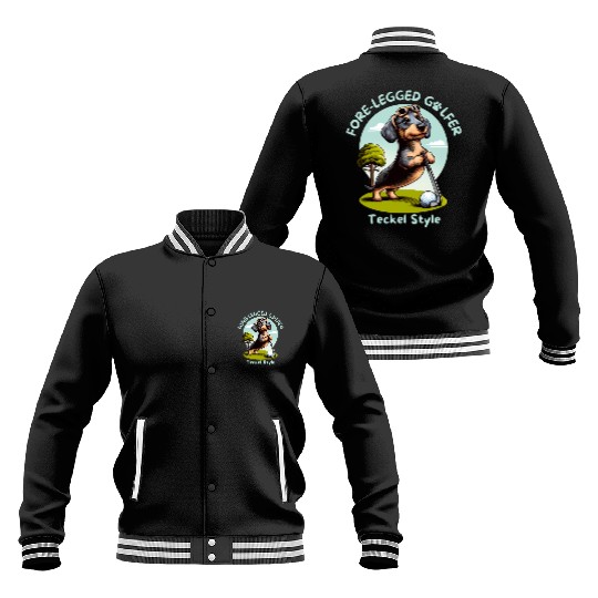 Cute Teckel Dog lovers and Golf players Baseball Jackets