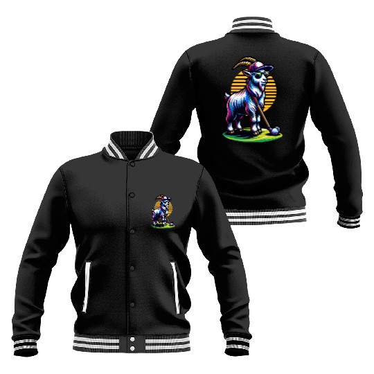 Goat Golfer Golf Course Dog Owner Baseball Jackets