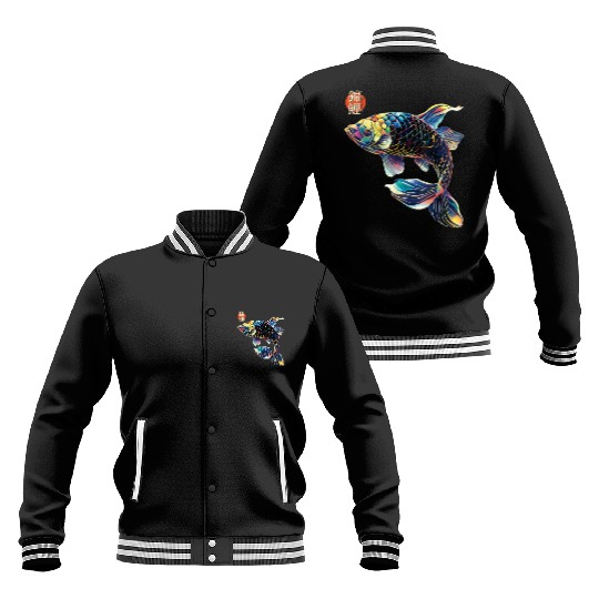 Japanese Koi Fish Koi Carp Lovers Women Men Kids T Baseball Jackets
