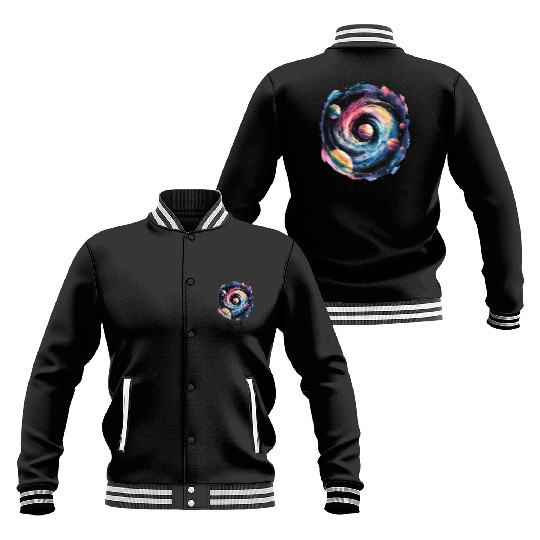 Dream Big Colorful Galaxy Spiral Baseball Jackets
