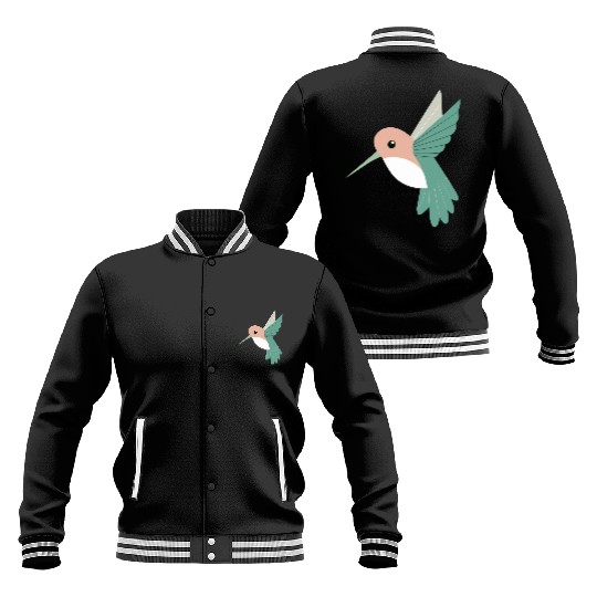 Hummingbird with green beak Baseball Jackets