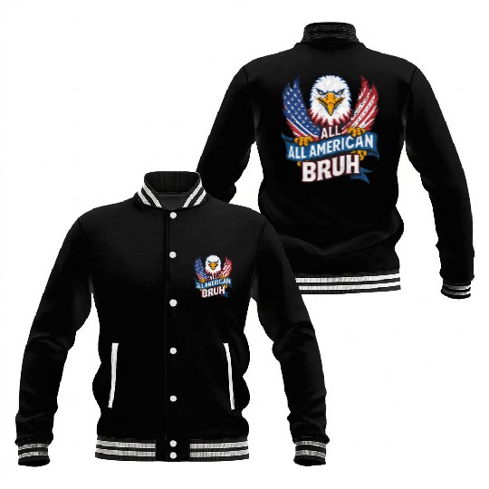 all american patriotic eagle Baseball Jackets