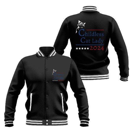 "Childless Cat Lady" Kamala Harris 2024 Baseball Jackets