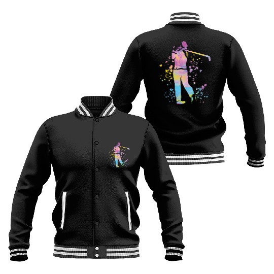 Golfer Colorsplash Kids Miniature Golf Baseball Jackets