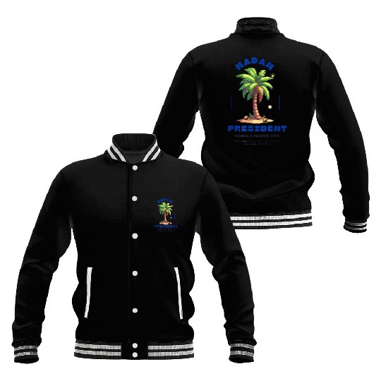 Madam President Kamala Harris 2024 Coconut Tree Re Baseball Jackets