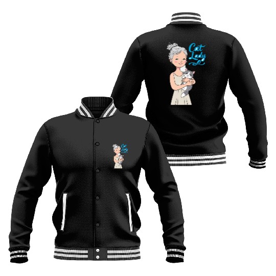 cat lady Baseball Jackets