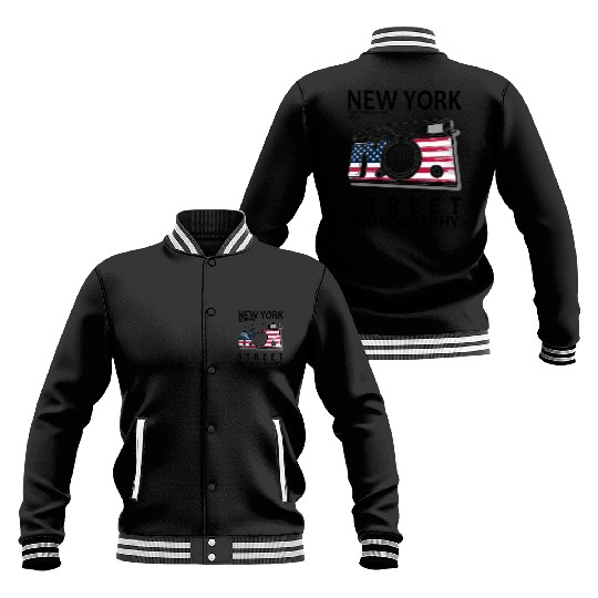 New York Street Photography Baseball Jackets