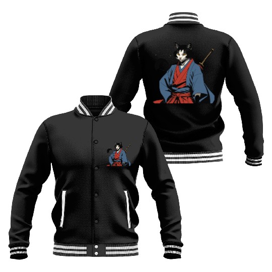 Samurai Cat Baseball Jackets