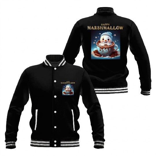Happy Marshmallow: A Winter Hug in a Mug Baseball Jackets