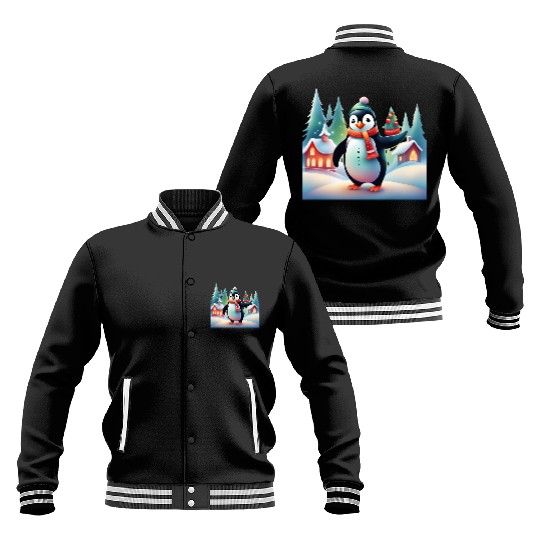 Christmas Merry Christmas For Gift Penguin Snowman Baseball Jackets