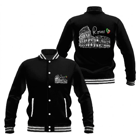 Colosseum Italy Rome sightseeing Trevi Fountain Baseball Jackets