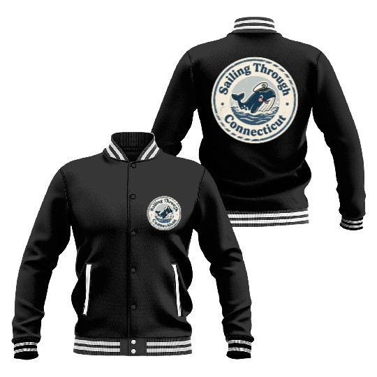 Connecticut Whale Captain Design Baseball Jackets