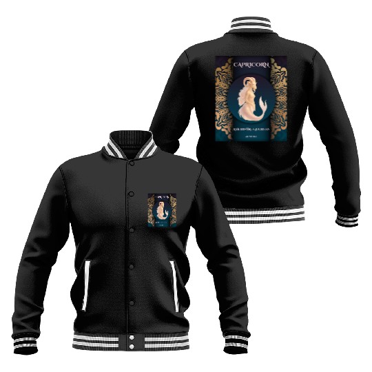 Capricorn Divine Goddess Illustration Baseball Jackets