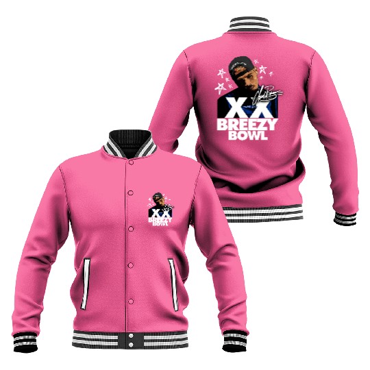 Breezy Bowl XX Baseball Jackets, Chris Brown 2025 Concert Merch