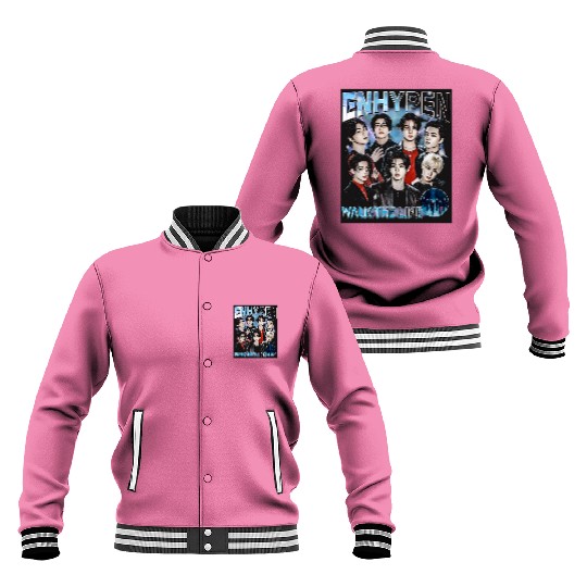 Retro Enhypen Walk The Line World Tour 2025 Baseball Jackets, Enhypen Desire: Unleash Baseball Jackets, Enhypen Fate Plus Tour Baseball Jackets, Enhypen Members Kpop Baseball Jackets