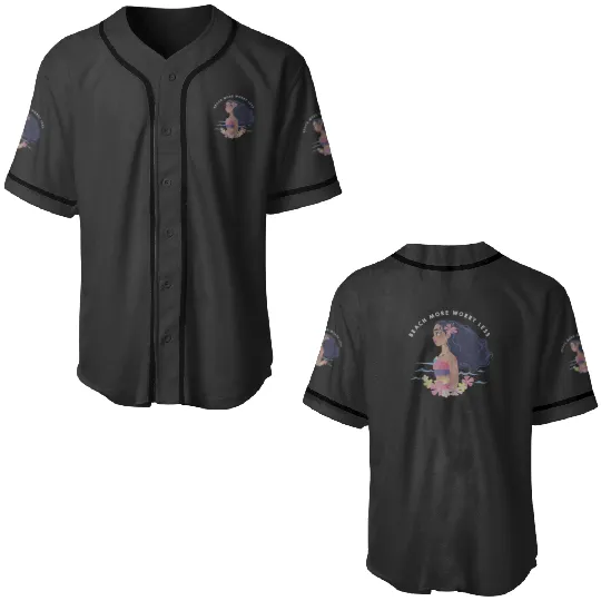 Disney Moana Beach More Text Poster Baseball Jerseys