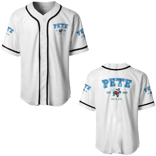 Pete Cat Baseball Jerseys, Pete Disney Baseball Jerseys