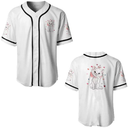 Retro Marie Cat Baseball Jerseys Disney The Aristocats Baseball Jerseys
